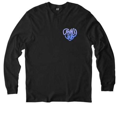 Blueberry, a Deep Black Allmade Organic Cotton Long Sleeve Tee