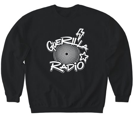 Guerilla Radio 2, a Black Softstyle Crewneck Sweatshirt