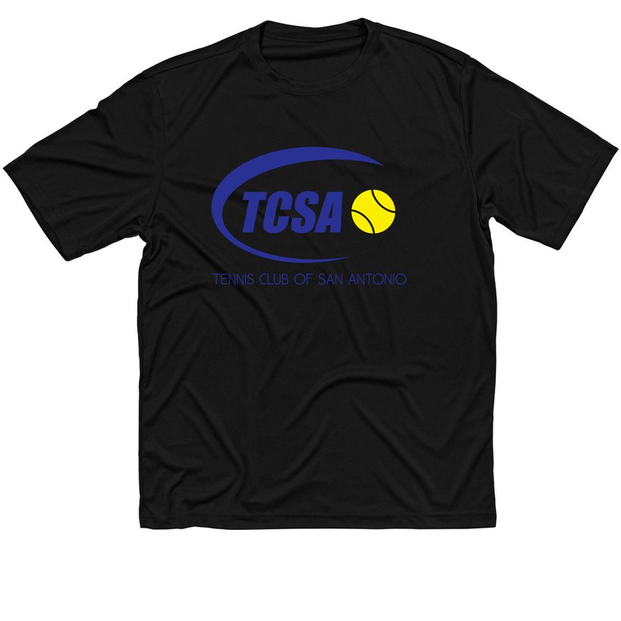 TCSA Activewear Shirts, a Black Classic Performance Tee