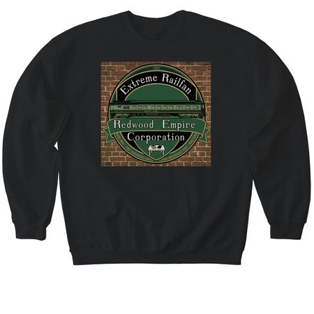 errec logo and america 250, a Black Softstyle Crewneck Sweatshirt