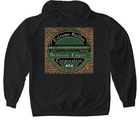 errec logo and america 250, a Black Gildan Softstyle Pullover Hoodie