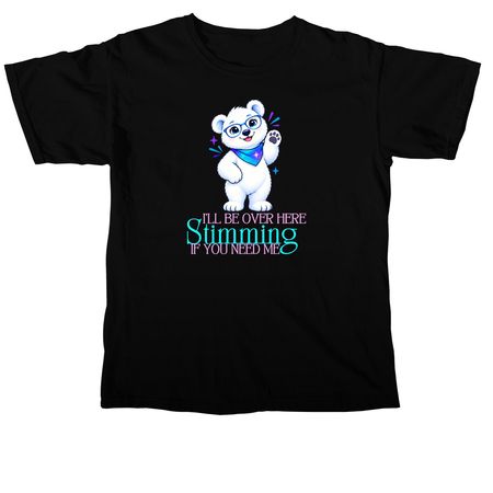 Beary Stimming, a Black Comfort Colors Unisex Tee