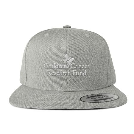 CCRF White Logo Hat, a Heather Grey Snapback Hat