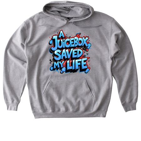 A Juicebox Saved My Life, a Sport Grey Gildan Softstyle Pullover Hoodie