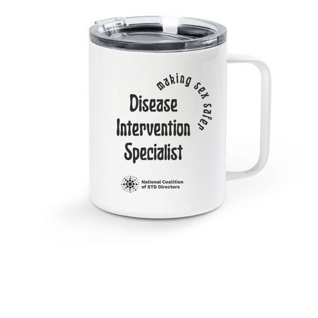 DIS - MSS, a White Stainless Steel Travel Mug