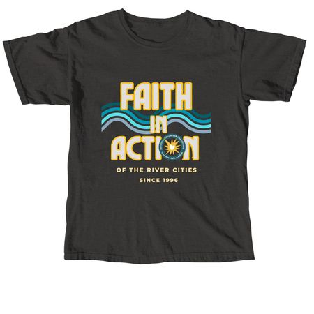 Faith in Action, a Pepper Comfort Colors Unisex Tee