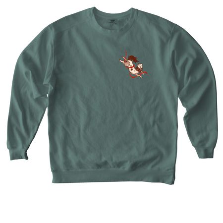 Cotton Sweatshirts, a Blue Spruce Comfort Colors Crewneck Sweatshirt