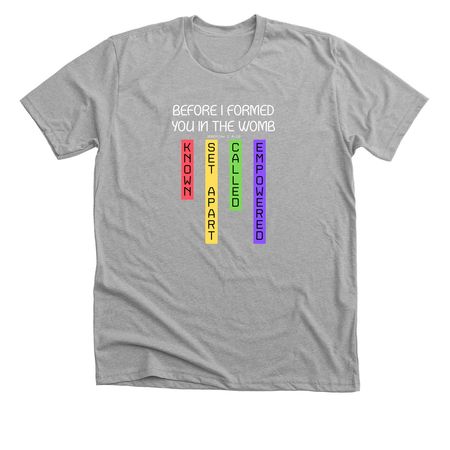 Before the Womb, a Athletic Heather Premium Unisex Tee