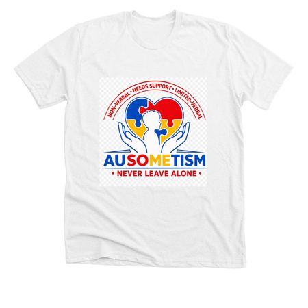 Autism Awareness Safety Tool, a Solid White Blend Premium Unisex Tee