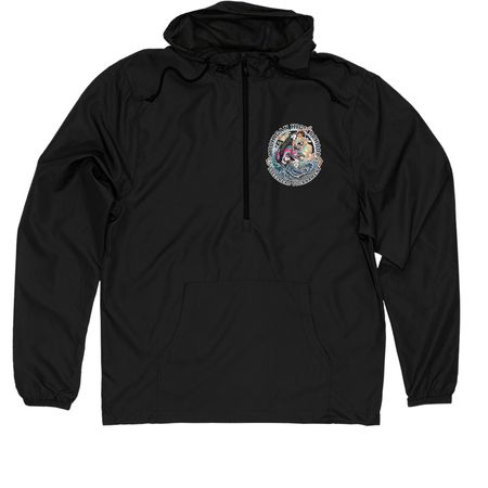 MHSST Jacket Logo Front/Back - Male, a Black Quarter-Zip Windbreaker