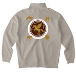 HCR - One Living System Light Collection, a Cement Midweight Quarter Zip Pullover (back-view)