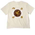 HCR - One Living System Light Collection, a Natural Women's Heavyweight Tee (back-view)