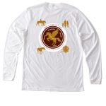 HCR - One Living System Light Collection, a Solid White Blend Premium Long Sleeve Tee (back-view)