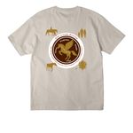 HCR - One Living System Light Collection, a Dust Unisex Heavyweight Tee (back-view)