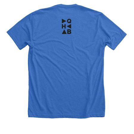 Lavender Rhino, a Heather True Royal Premium Unisex Tee (back-view)