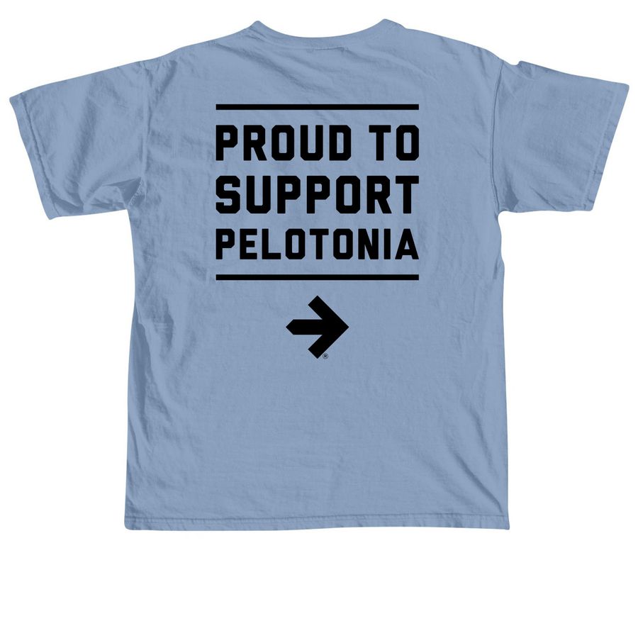 Riding For A Cure, a Washed Denim Comfort Colors Unisex Tee (back-view)