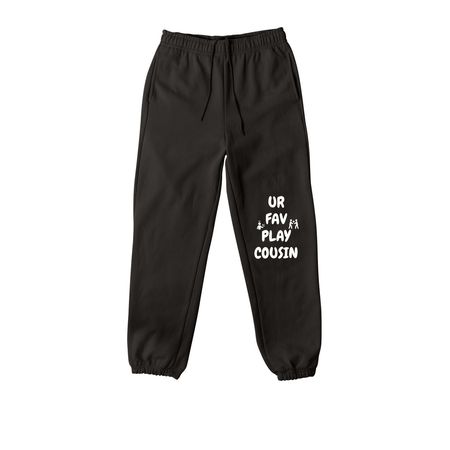 UrFavPlayCousin joggers, a Black Premium Heavyweight Jogger