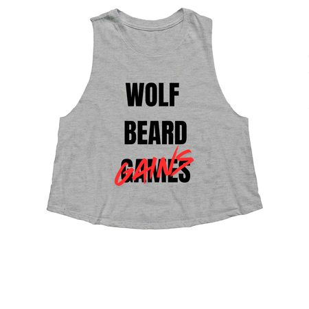 Get your gains on, a Athletic Heather Women's Cropped Racerback Tank