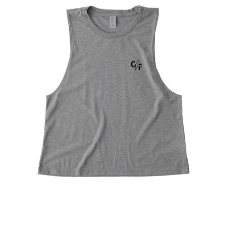 OG Logo 2.0, a Aluminum Grey Allmade Eco Triblend Women?s Muscle Tank (back-view)