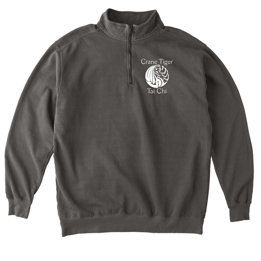 Crane Tiger Zip up Sweat Shirt, a Pepper Comfort Colors Quarter Zip Pullover