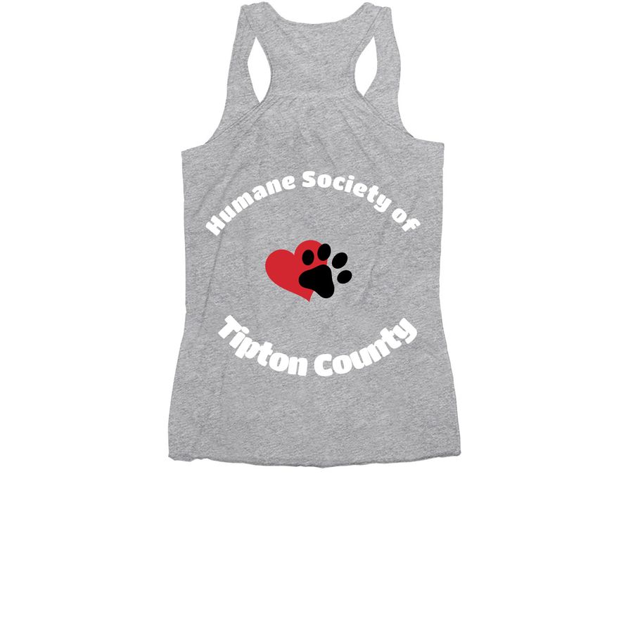 apparently ..., a Athletic Heather Women's Racerback (back-view)