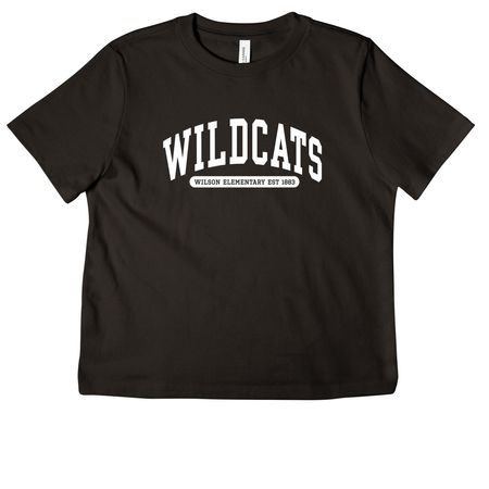 Wildcats EST!, a Black Women's Heavyweight Tee