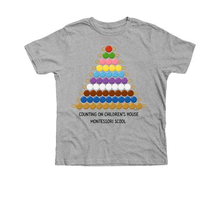 Youth & Adult Montessori Math Beads&nbsp;, a Athletic Heather Premium Youth Tee
