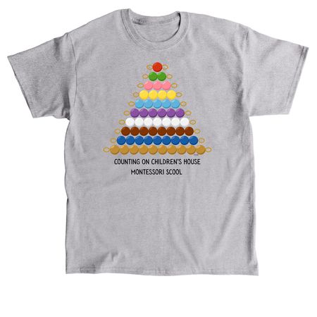 Youth & Adult Montessori Math Beads&nbsp;, a Sport Grey Classic Unisex Tee