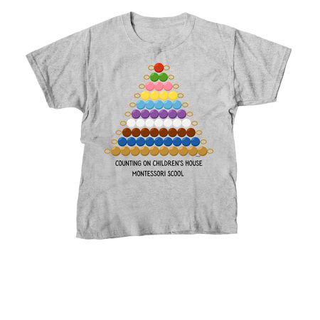 Youth & Adult Montessori Math Beads&nbsp;, a Sport Grey Youth Unisex Tee