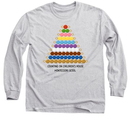 Youth & Adult Montessori Math Beads&nbsp;, a Sport Grey Classic Long Sleeve Tee