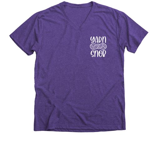 Yarn Snob Purple Rush V-Neck Unisex Tee
