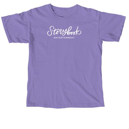 Storybook Entertainment Plain Logo, a Violet Comfort Colors Unisex Tee