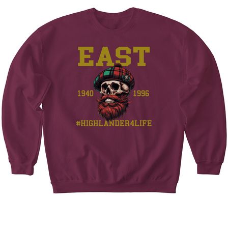 HIGHLANDER4LIFE - CLASS OF 1986, a Maroon Softstyle Crewneck Sweatshirt