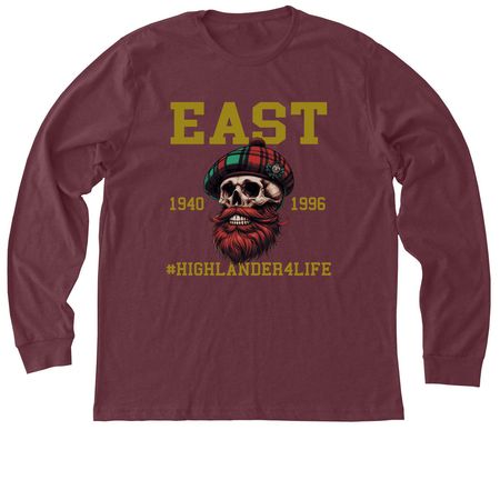 HIGHLANDER4LIFE - CLASS OF 1986, a Heather Maroon Premium Long Sleeve Tee