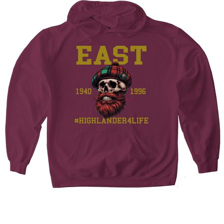 HIGHLANDER4LIFE - CLASS OF 1986, a Maroon Gildan Softstyle Pullover Hoodie
