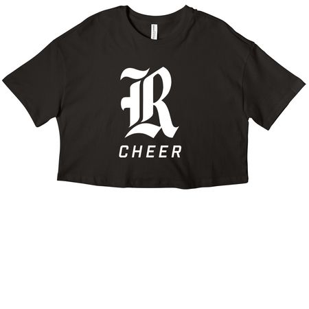 RICE CHEER MERCH, a Black Women?s Cropped Cotton Tee