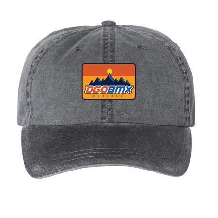 Hats, a Black Printed Pigment Dye Baseball Cap