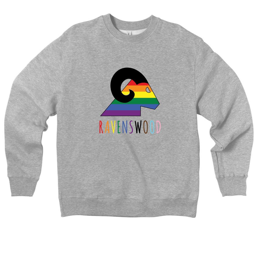 Ram Pride, a Athletic Heather Premium Heavyweight Crewneck Sweatshirt