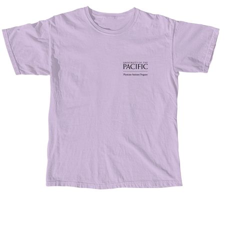 Black UOP Logo, a Orchid Comfort Colors Unisex Tee