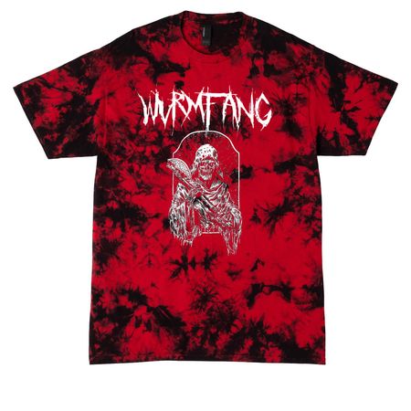 REAPER EXECUTION, a Black/ Red Crystal Tie Dye Tee