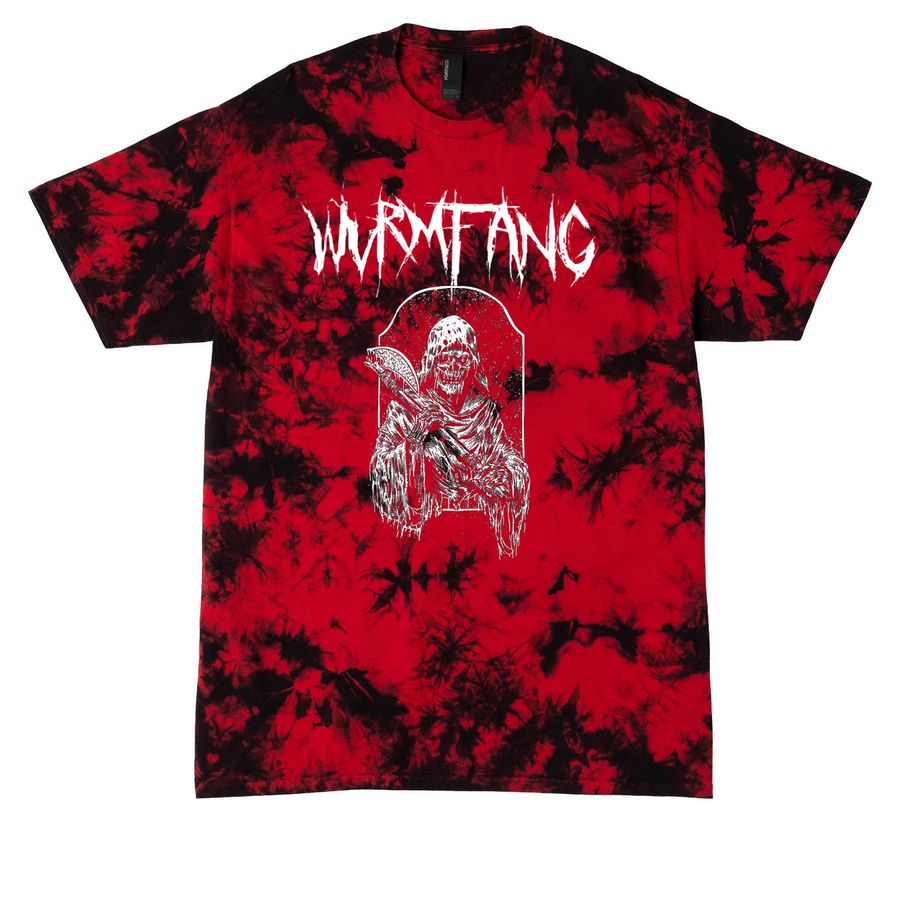 REAPER EXECUTION, a Black/ Red Crystal Tie Dye Tee