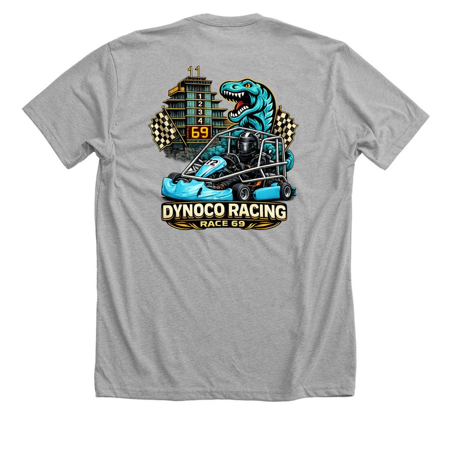 Grand Prix Design 2, a Athletic Heather Premium Unisex Tee (back-view)