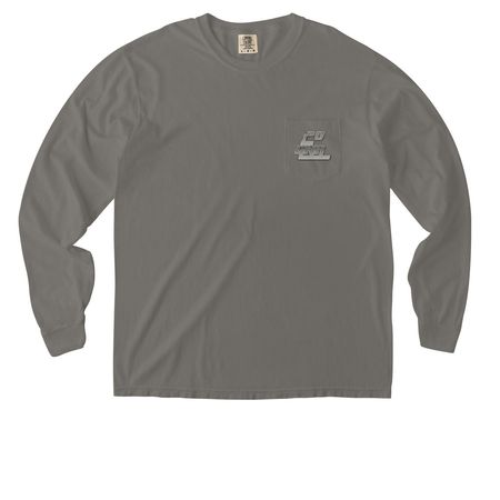 20GNR POCKET GEAR, a Grey Comfort Colors Long Sleeve Pocket Tee