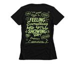 Grief is Normal, So Are You: Neon Green Tops, a Black Women's Slim Fit Tee (back-view)
