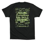 Grief is Normal, So Are You: Neon Green Tops, a Vintage Black Premium Cotton Tee (back-view)