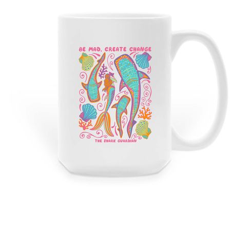 Be Mad, Create Change Mug, a White Large Coffee Mug