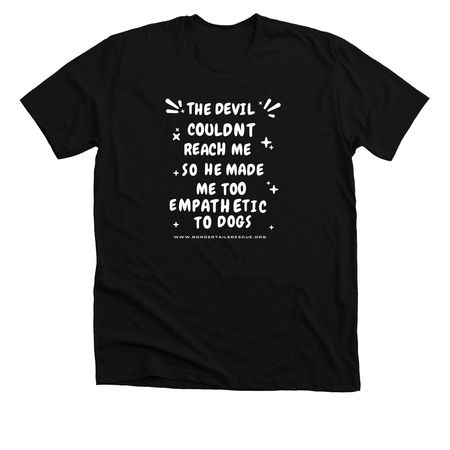 The Devil Couldn't Reach Me-White, a Solid Black Blend Premium Unisex Tee