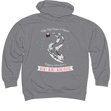 Kitty Kat Haven & Rescue Meowy All The Way!, a Gunmetal Heather Midweight Pullover Hoodie