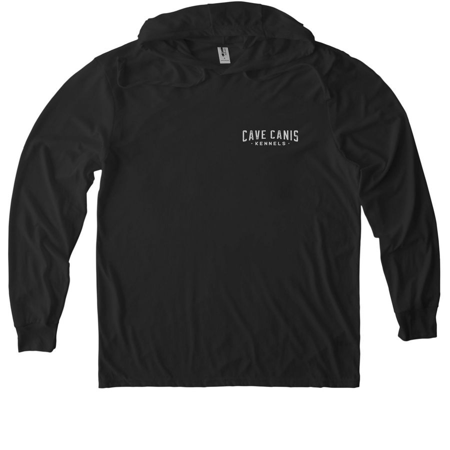 Cave Canis Kennels Fall, a Space Black Allmade Eco Triblend Hoodie Tee