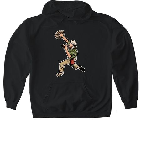 Iconic, a Black Gildan Softstyle Pullover Hoodie